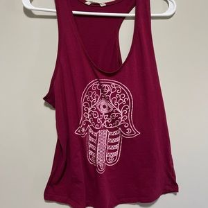 Purple/Burgundy Thick Strap Tank Top with Mystic Design